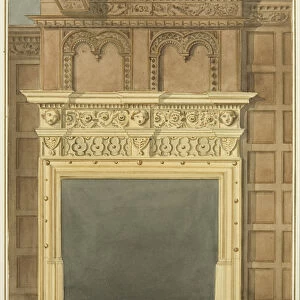 Chimneypiece and panelling, dated 1632, in house on north side of St Nicholas Street