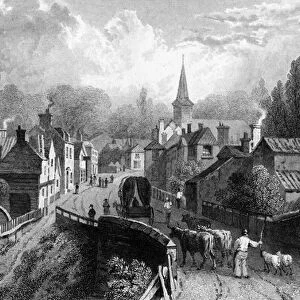 Chipping Ongar, Essex, engraved by Henry Adlard, 1832 (engraving)