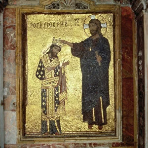 Christ Crowning King Roger II of Sicily (1093-1154) (mosaic)