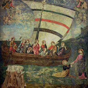 Christ walking on the water, after the Navicella by Giotto