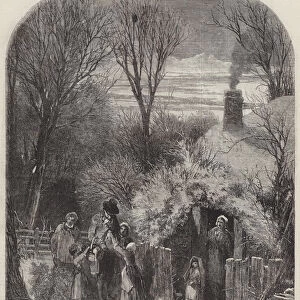 Christmas-Eve, the Cottagers Return from Market (engraving)