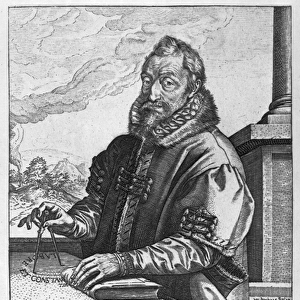 Christophe Plantin (c. 1520-89) (engraving) (b / w photo)