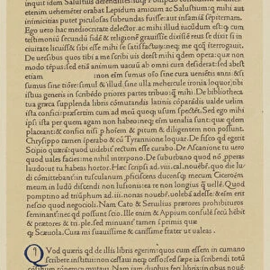 From Ciceros Epistles, printed at Venice by Jenson in 1470 (litho)