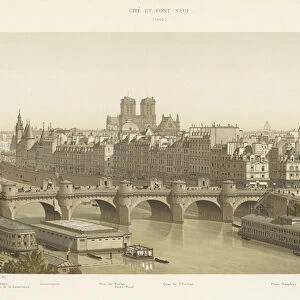 Cite et Pont-Neuf, 1840 (colour litho)