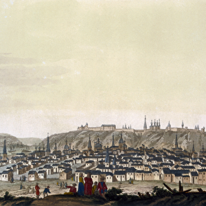 City of Tobolsk, Russia, c. 1820s-30s (coloured engraving)