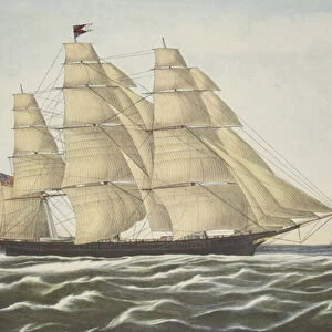 Clipper Ship, Flying Cloud, pub. 1852, Currier & Ives (colour litho)