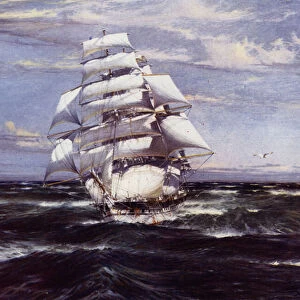 Clipper Ships: Harbinger (colour litho)