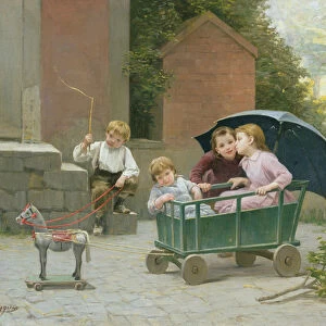 The Coach Ride, 1888 (oil on canvas)