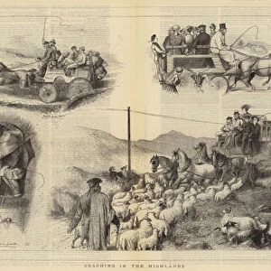 Coaching in the Highlands (engraving)