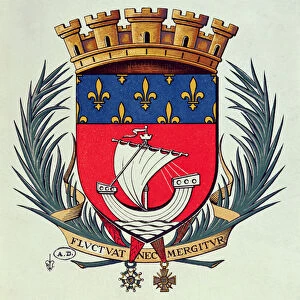 Coat of arms of the city of Paris with the motto Fluctuat Nec Mergitur (