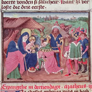 Codex 2772 f. 13 The Adoration of the Magi (vellum)