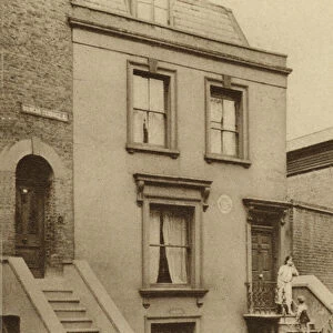 Colebrook Cottage, Duncan Row, residence of Charles Lamb between 1823 and 1827 (b / w photo)