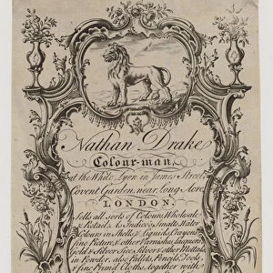 Colourmen, Nathan Drake, trade card (engraving)