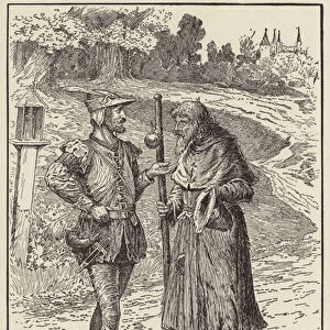 "Come, change thine apparel for mine, old man"(litho)