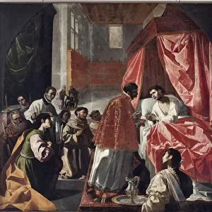 Last communion of st Bonaventure (oil on canvas, 1629)