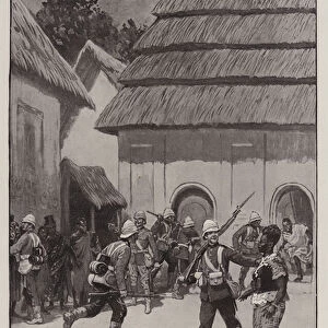 A Company of the West Yorkshire Regiment taking Possession of King Prempehs Palace (litho)