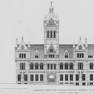 Competiton Design for Edinburgh Municipal Buildings (engraving)
