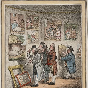 Connoisseurs examining a collection of George Morland s, published by Hannah humphrey