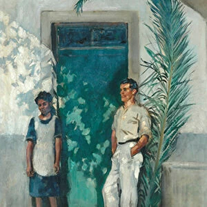 Conversation Piece, Madeira, 1936 (oil on board)