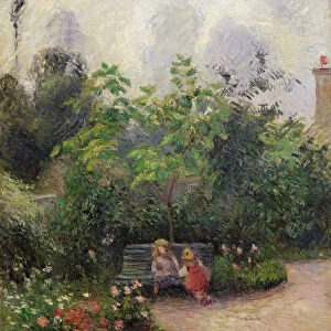 A Corner of the Garden at the Hermitage, Pontoise, 1877 (oil on canvas)