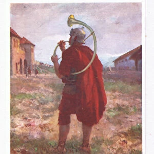 A Cornicen or Trumpeter, illustration from The Roman Soldier