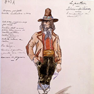 Costume of the coachman for the opera "Paillasse"(pagliacci