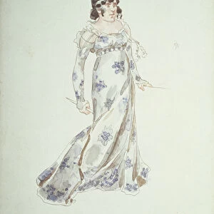 Costume design in Tosca by Giacomo Puccini (1858-1954) (w / c on paper)