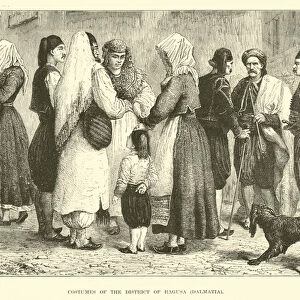 Costumes of the District of Ragusa, Dalmatia (engraving)