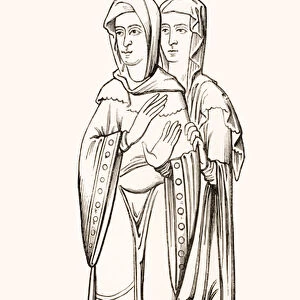 Costumes of Ladies of the Frankish Court (6th-10th century) from Le Moyen Age