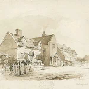 Cottages at Little Haywood: pencil and wash drawing, 1840 (drawing)