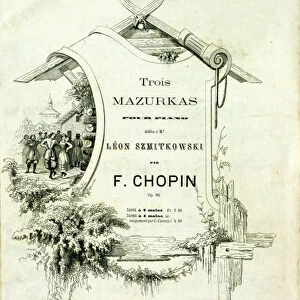 Cover of "Three mazurkas for piano, Opus 50"