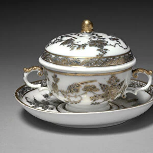 Covered Bowl and Dish, manufacturer Meissen Porcelain Factory, Germany