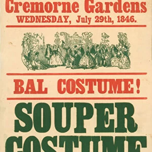 Cremorne Gardens, 29 July 1846, Bal Costume (engraving)