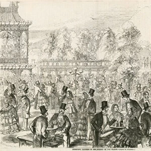 Cremorne Gardens, London, in the height of the season (engraving)