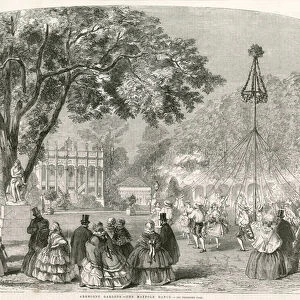 Cremorne Gardens, London, the maypole dance (engraving)