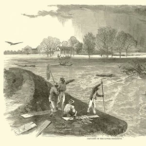 Crevasse on the Lower Mississippi, 1862 (engraving)