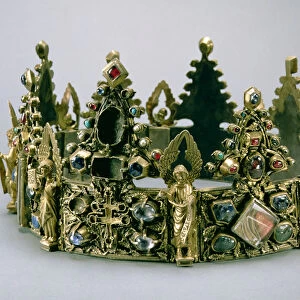 The crown of St. Louis, 13th century (silver-gilt inlaid with precious stones)