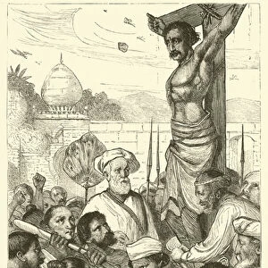 The Crucifixion of a Karen Martyr (engraving)