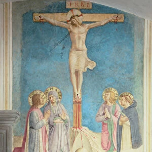 Crucifixion with SS. Cosmas, John and Peter Martyr, 1442 (fresco)