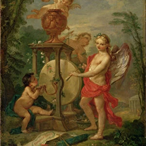 Cupid Sharpening his Arrow, 1750