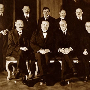 Czech Cabinet with President Tomas Masaryk, 1926 (b / w photo)