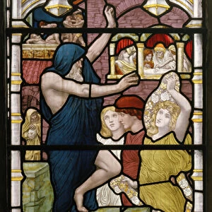 Dance of Miriam, 1882 (stained glass)