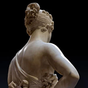 Dancing Terpsichore (Dancer), detail of the rear part with the bare shoulders and the chignon, 1820 (marble)