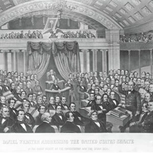 Daniel Webster addressing the United States Senate, in the Great Debate on the Constitution