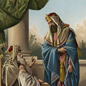 David giveth a charge to Solomon (chromolitho)