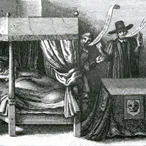 The Death of King James the First, after Wenceslaus Hollar, 1625 (etching)