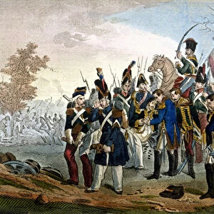 Death of Marshal Lannes at Essling on 28 May 1809 engraving 19th century
