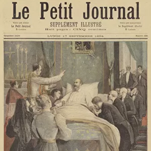 Death of Prince Philippe, Count of Paris (colour litho)
