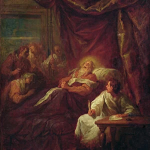 The Death of St. Ambrose, before 1706 (oil on canvas)