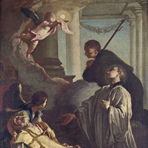 The Death of St Andrew Avellino (oil on canvas)